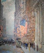 Childe Hassam Flags on the Waldorf oil painting artist